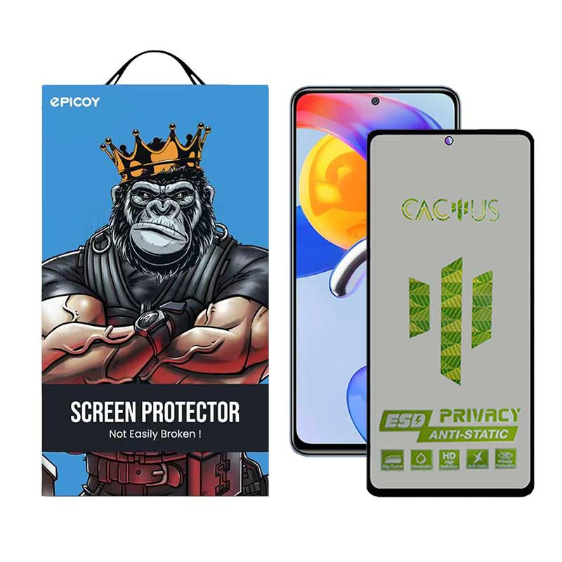 محافظ صفحه نمایش حریم شخصی اِپیکوی مدل Cactus-ESD-Privacy مناسب برای گوشی موبایل شیائومی Redmi Note 11 Pro Plus / Note 11 Pro 4G/5G/China / Note 10 Pro Max / Note 10 Pro 4G/India