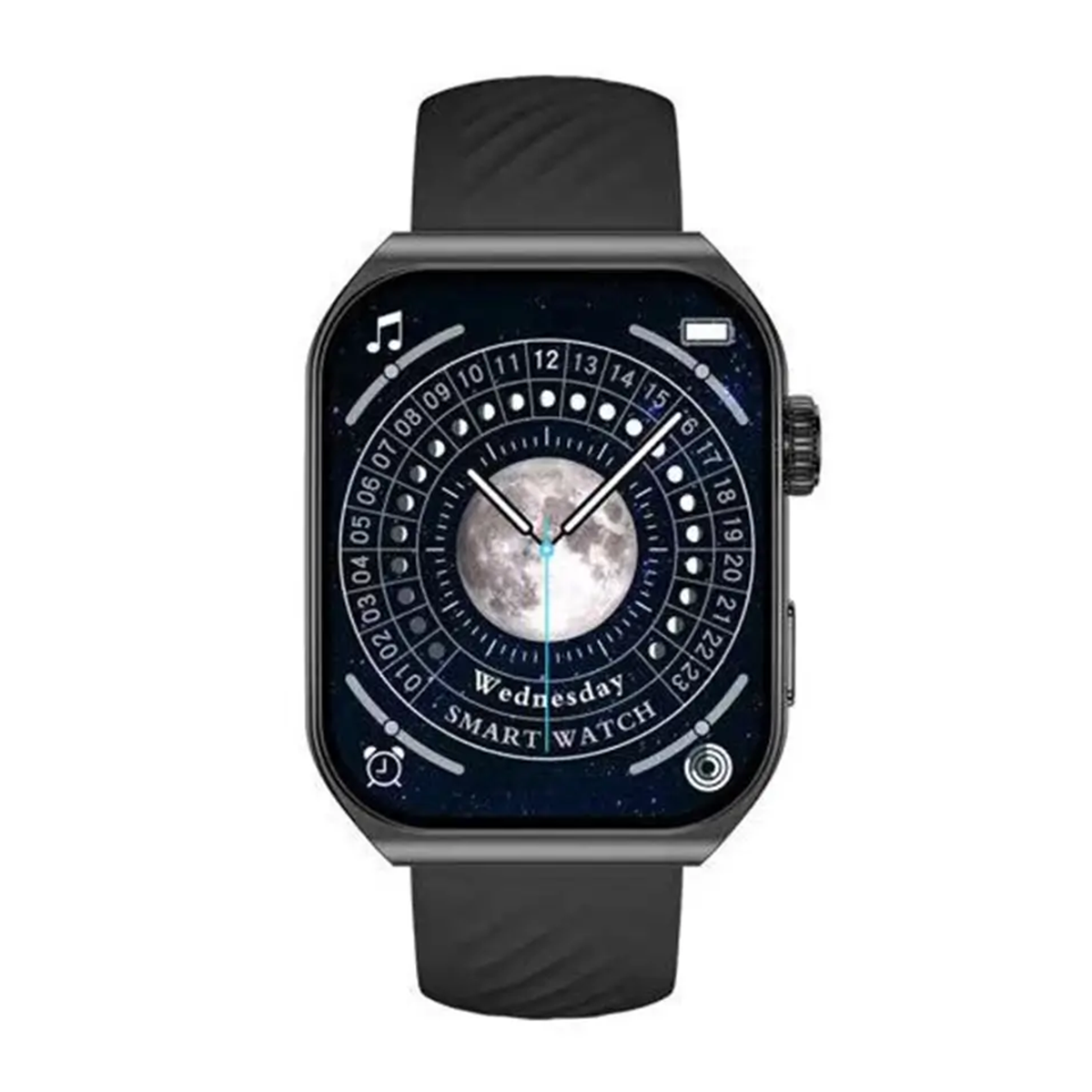 ساعت هوشمند کیو سی وای مدل GS2-بدنه مشکی بند مشکی