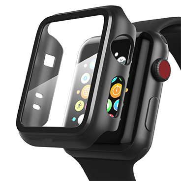 کاور به همراه محافظ صفحه نمایش Apple Watch مناسب برای سایز 40 میلی متر-مشکی