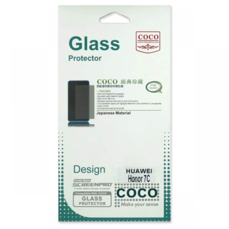 محافظ صفحه شیشه ای تخت (گلس) COCO گوشی Honor 7C 