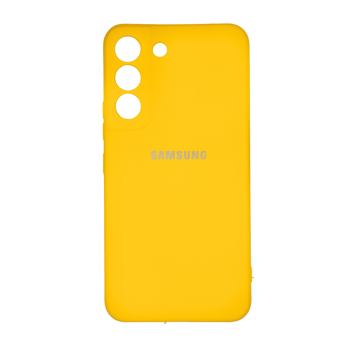 کاور سیلیکونی محافظ لنزدار مناسب برای گوشی موبایل سامسونگ Galaxy S22 5G	-زرد