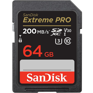  کارت حافظه SDXC سن دیسک مدل Extreme PRO استاندارد UHS-I U3 سرعت 200MBps ظرفیت 64 گیگابایت