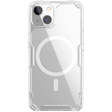  کاور نیلکین مدل Nature Pro Magnetic مناسب برای گوشی موبایل اپل مدل iphone 13-بی رنگ شفاف