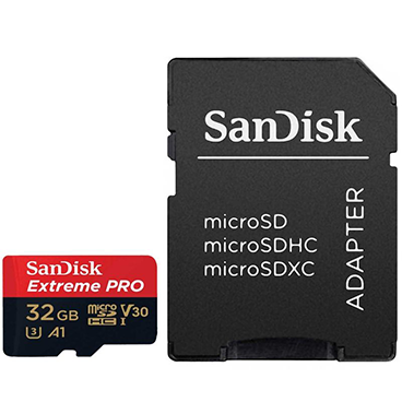 کارت حافظه microSDHC مدل Extreme Pro V30 کلاس 10 استاندارد UHS-I U3 سرعت 100MBps  ظرفیت 32 گیگابایت به همراه آداپتور-مشکی