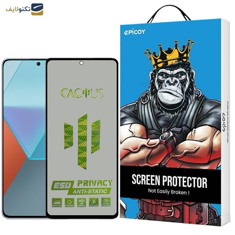 محافظ صفحه نمایش حریم شخصی اپیکوی مدل Cactus-ESD-Privacy مناسب برای گوشی موبایل شیائومی  Redmi Note 13 Pro 4G/5G /Note 13 4G/5G /Note 13R Pro