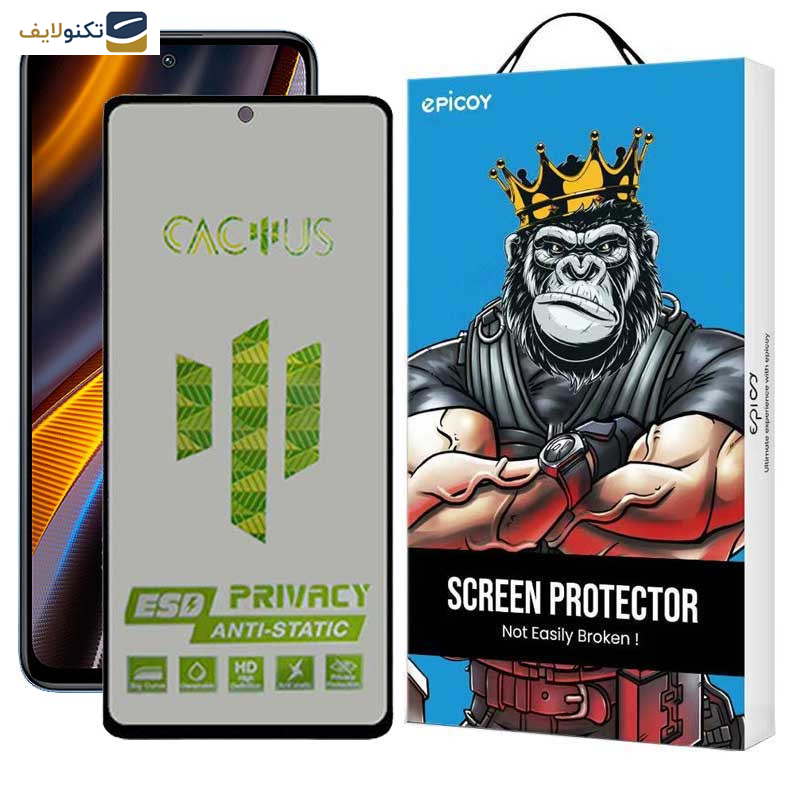 محافظ صفحه نمایش حریم شخصی اپیکوی مدل Cactus-ESD-Privacy مناسب برای گوشی موبایل شیائومی Poco M4 Pro 5G / Poco X4 GT 5G / Poco X3 GT 5G
