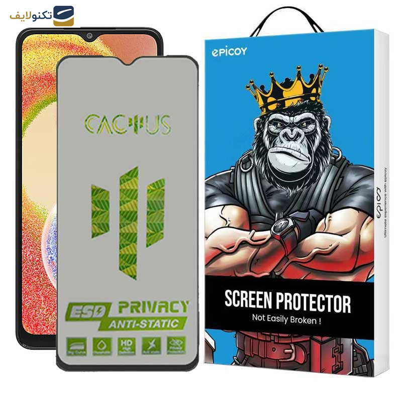 محافظ صفحه نمایش حریم شخصی اپیکوی مدل Cactus-ESD-Privacy مناسب برای گوشی موبایل سامسونگ Galaxy A04 / 04s / 04e / F04 / M02s