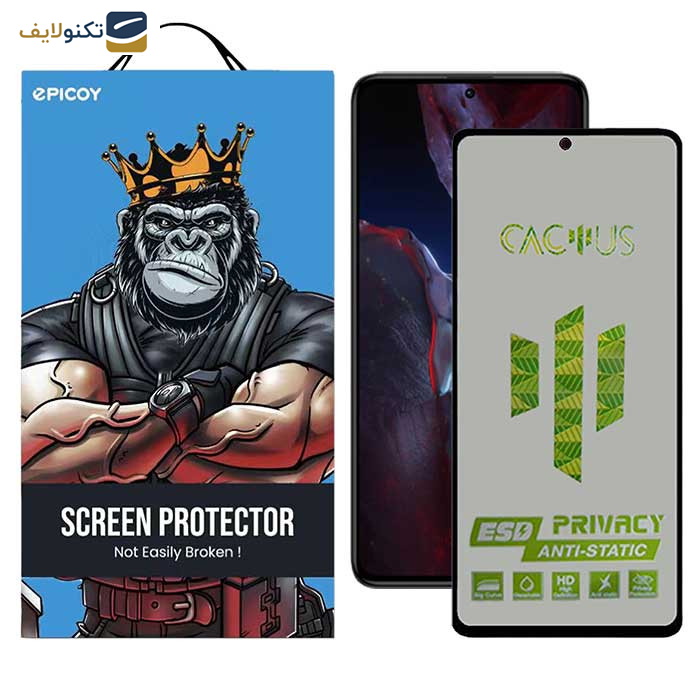 محافظ صفحه نمایش حریم شخصی اِپیکوی مدل Cactus-ESD-Privacy مناسب برای گوشی موبایل شیائومی Xiaomi Poco F5 Pro /Poco F5 /Poco F4 GT /Poco F4 /Poco F3 GT / F3 