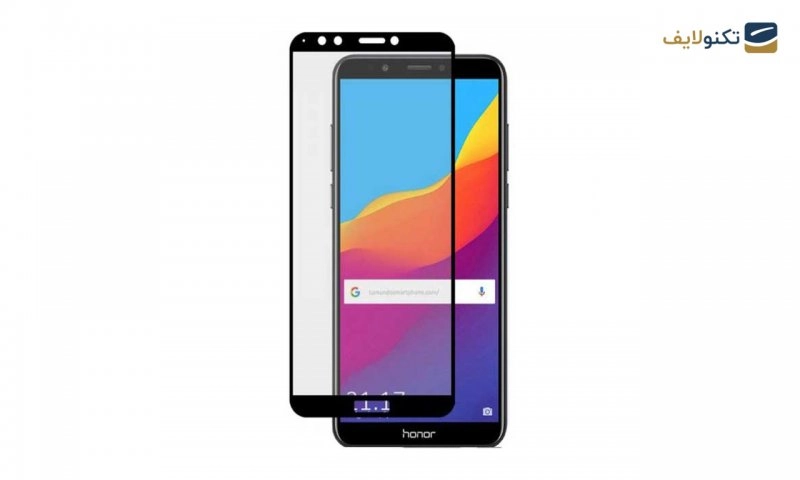 محافظ صفحه شیشه ای تمام چسب مناسب برای گوشی Honor 7A/Y6 2018