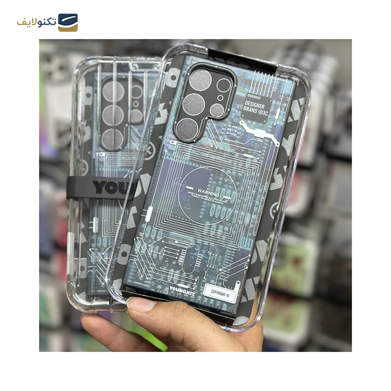 gallery-قاب گوشی سامسونگ Galaxy S24 Ultra یانگ کیت مدل Futuristic Circuit Magsafe copy.png