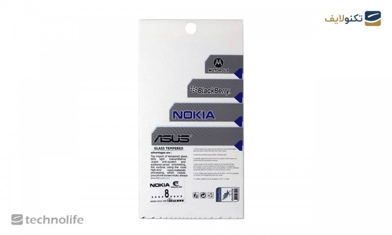 محافظ صفحه شيشه‌ای تخت (گلس) TESLA گوشی Nokia 8 