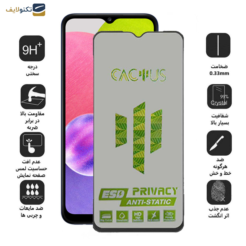  محافظ صفحه نمایش حریم شخصی اپیکوی مدل Cactus-ESD-Privacy مناسب برای گوشی موبایل سامسونگ Galaxy A03 4G / A03s / Core / A02 / A02s