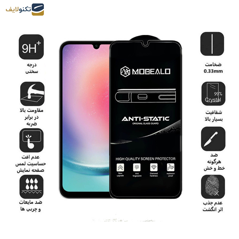 محافظ صفحه نمایش اپیکوی مدل Mobealo-AntiStatic مناسب برای گوشی موبایل سامسونگ Galaxy A25 5G / A24 4G / A15 4G/5G