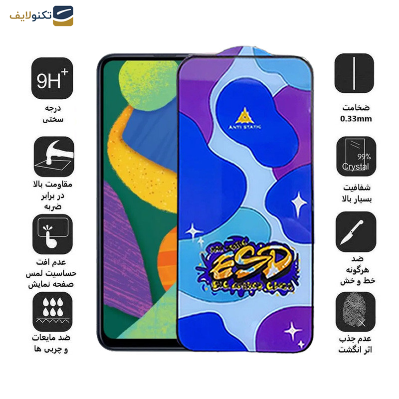  محافظ صفحه نمایش اپیکوی مدل Star ESD مناسب برای گوشی موبایل سامسونگ Galaxy F52 5G/F42 5G/F34 5G/F23 5G/F14 5G/F13 4G