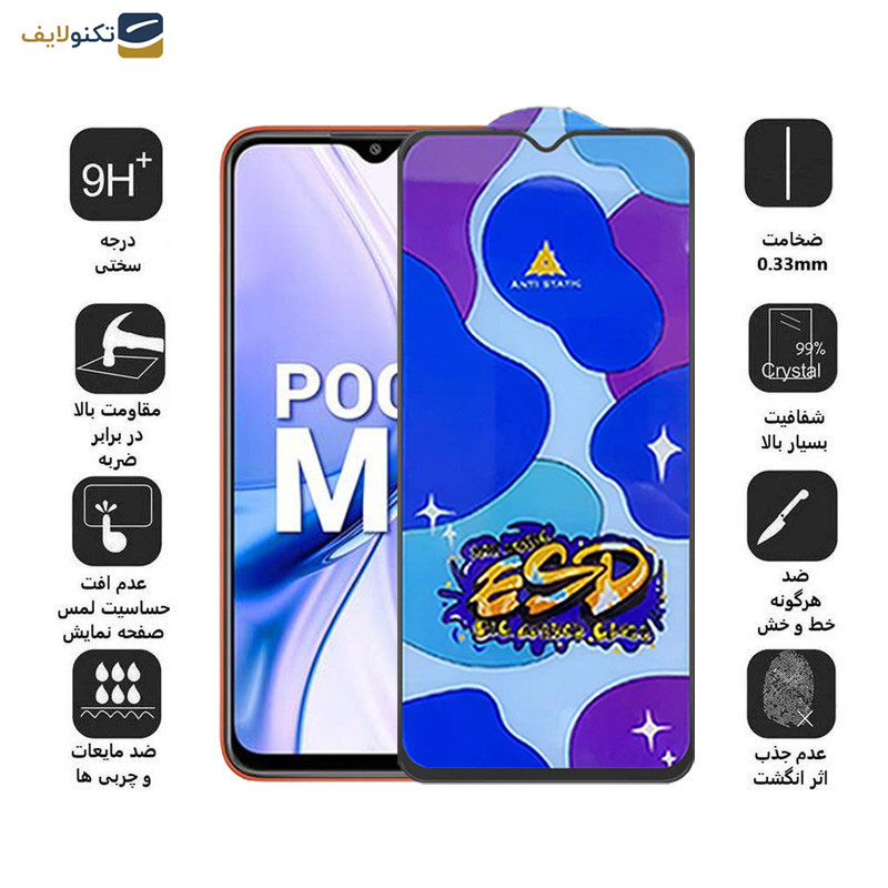  محافظ صفحه نمایش اپیکوی مدل Star ESD مناسب برای گوشی موبایل شیائومی Poco M3/Poco M2 Reloaded/Poco M2 4G