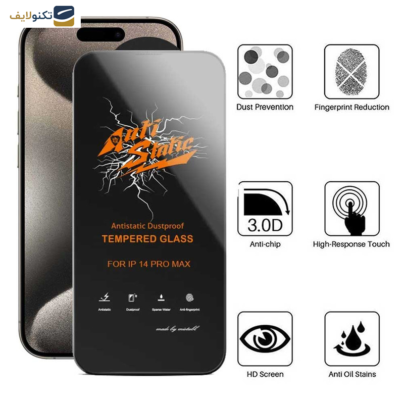 محافظ صفحه نمایش اپیکوی مدل AntiStatic DustProof مناسب برای گوشی موبایل اپل iPhone 15 Pro Max