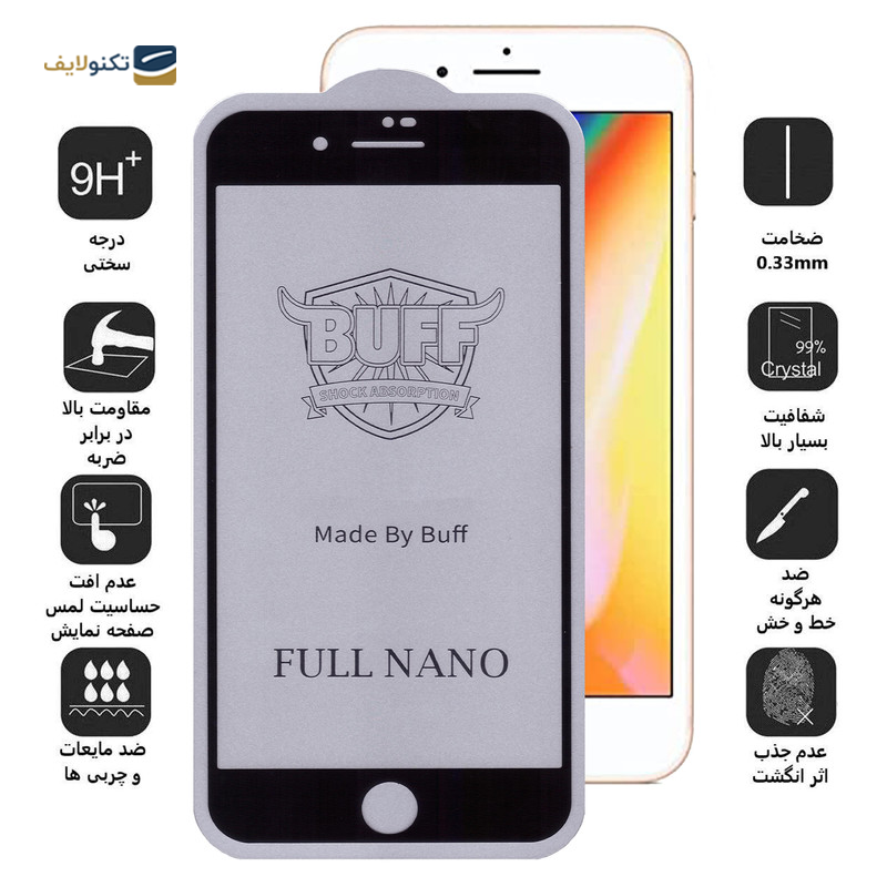 gallery-گلس گوشی اپل iPhone 8 Plus - 7 Plus بوف مدل Full Nano-G copy.png