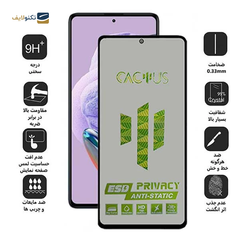 gallery-گلس حریم شخصی گوشی شیائومی Redmi Note 11 Pro Plus اپیکوی مدل Cactus-ESD-Privacy copy.png