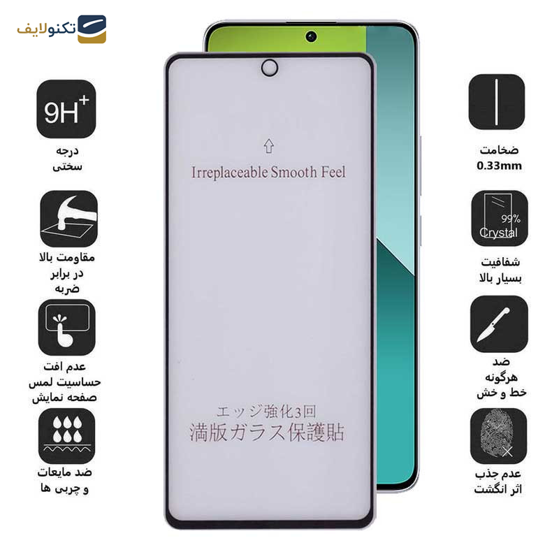 محافظ صفحه نمایش مات بوف مدل 5D-Matte مناسب برای گوشی موبایل شیائومی Redmi Note 13 4G / 5G / Note 13 Pro 4G / 5G / Note 13R Pro