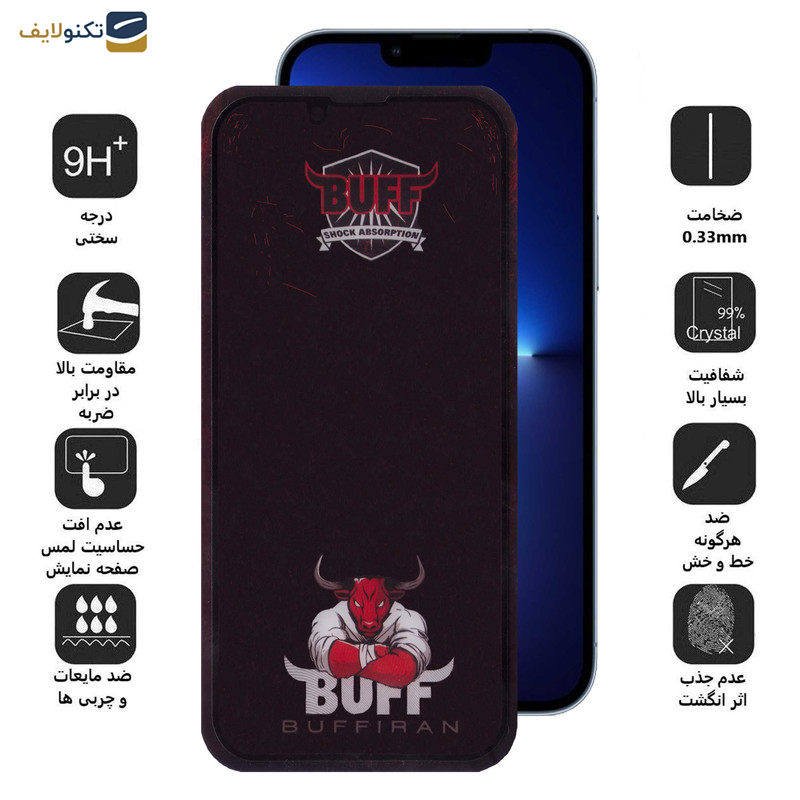 محافظ صفحه نمایش بوف مدل Muscle-Bull مناسب برای گوشی موبایل اپل  iPhone 13 Pro Max / 14 Plus