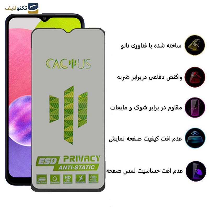  محافظ صفحه نمایش حریم شخصی اپیکوی مدل Cactus-ESD-Privacy مناسب برای گوشی موبایل سامسونگ Galaxy A03 4G / A03s / Core / A02 / A02s