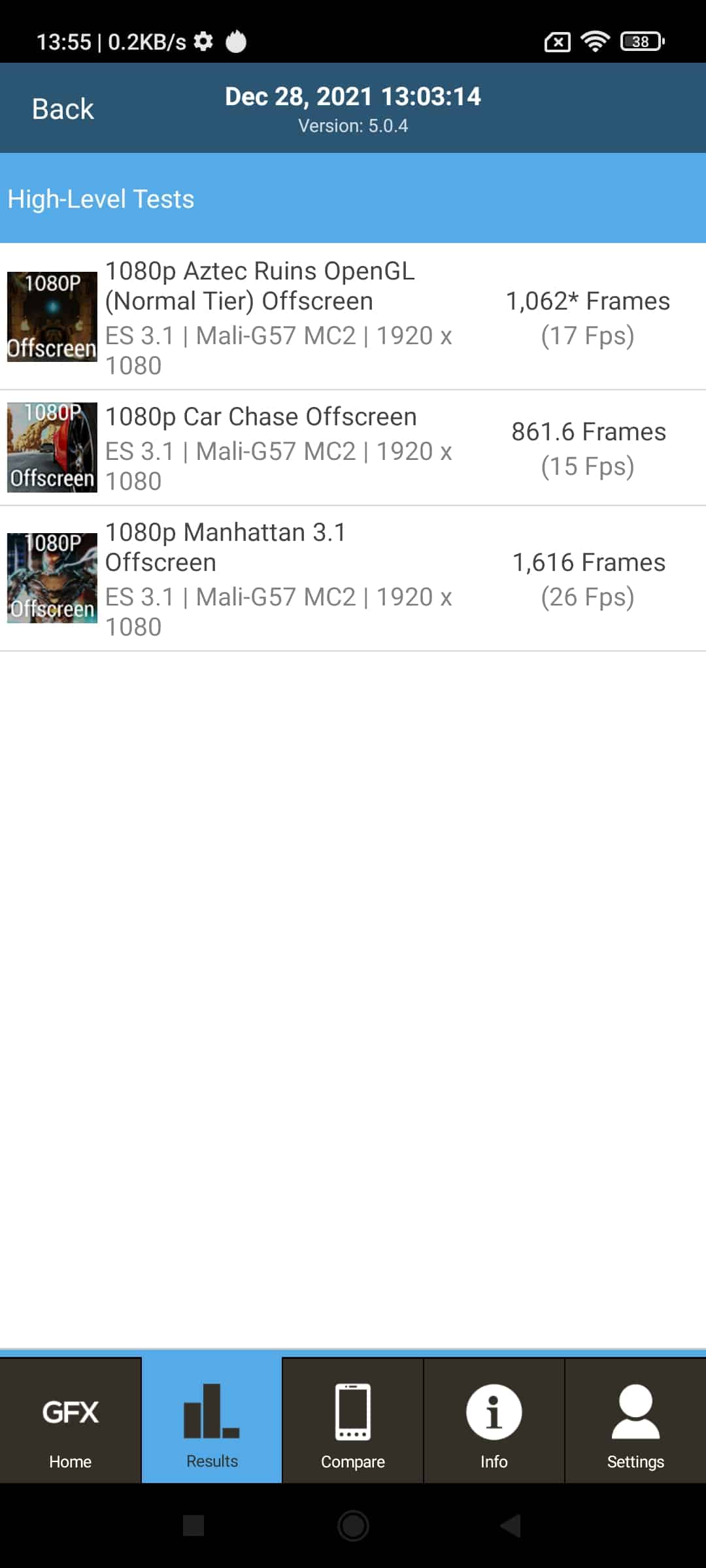 GFX benchmark Poco m4 pro Xiaomi