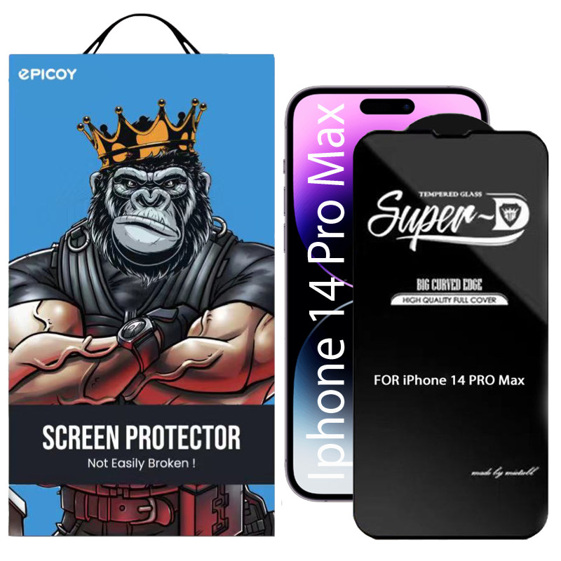 گلس گوشی اپل iPhone 14 Pro Max اپیکوی مدل Super 5D