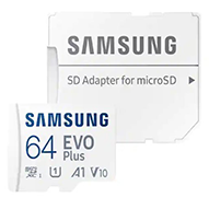 کارت حافظه microSDXC سامسونگ مدل Evo Plus A1 V10 کلاس 10 ظرفیت 64 گیگابایت به همراه آداپتور SD