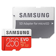 کارت حافظه microSDHC سامسونگ مدل Evo Plus کلاس 10 استاندارد UHS-I U3 سرعت 100MBps ظرفیت 256 گیگابایت به همراه آداپتور SD
