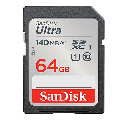 کارت حافظه SDXC سن دیسک مدل Ultra کلاس 10 استاندارد UHS-I U1 سرعت 140MB/s ظرفیت 64 گیگابایت