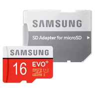  کارت حافظه microSDHC سامسونگ مدل Evo Plus کلاس 10 - ظرفیت 16 گیگابایت به همراه آداپتور SD