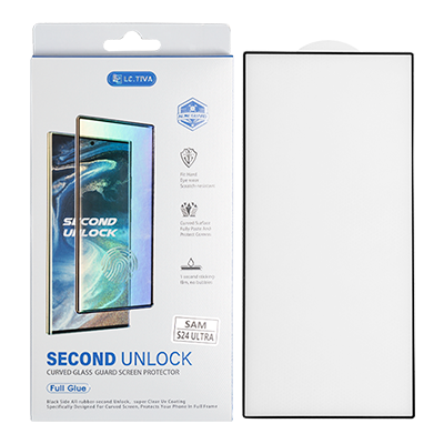 گلس گوشی سامسونگ Galaxy S24 ULTRA ال سی تیوا مدل Second Unlock فول چسب