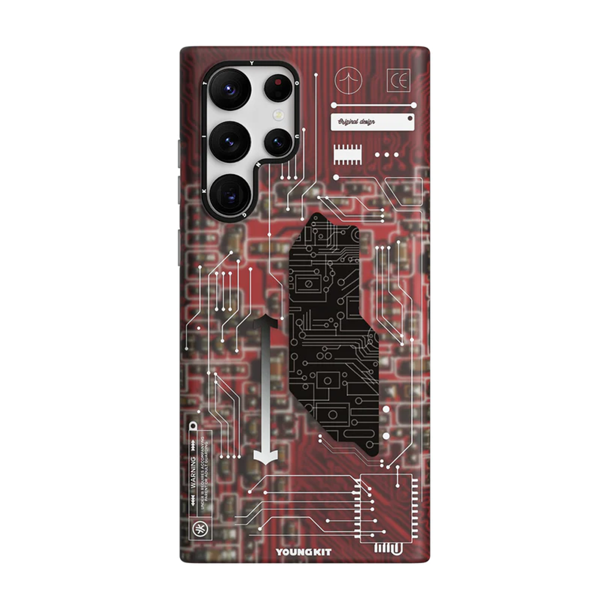 قاب گوشی سامسونگ Galaxy S24 Ultra یانگ کیت مدل Futuristic Circuit Texture-small-image