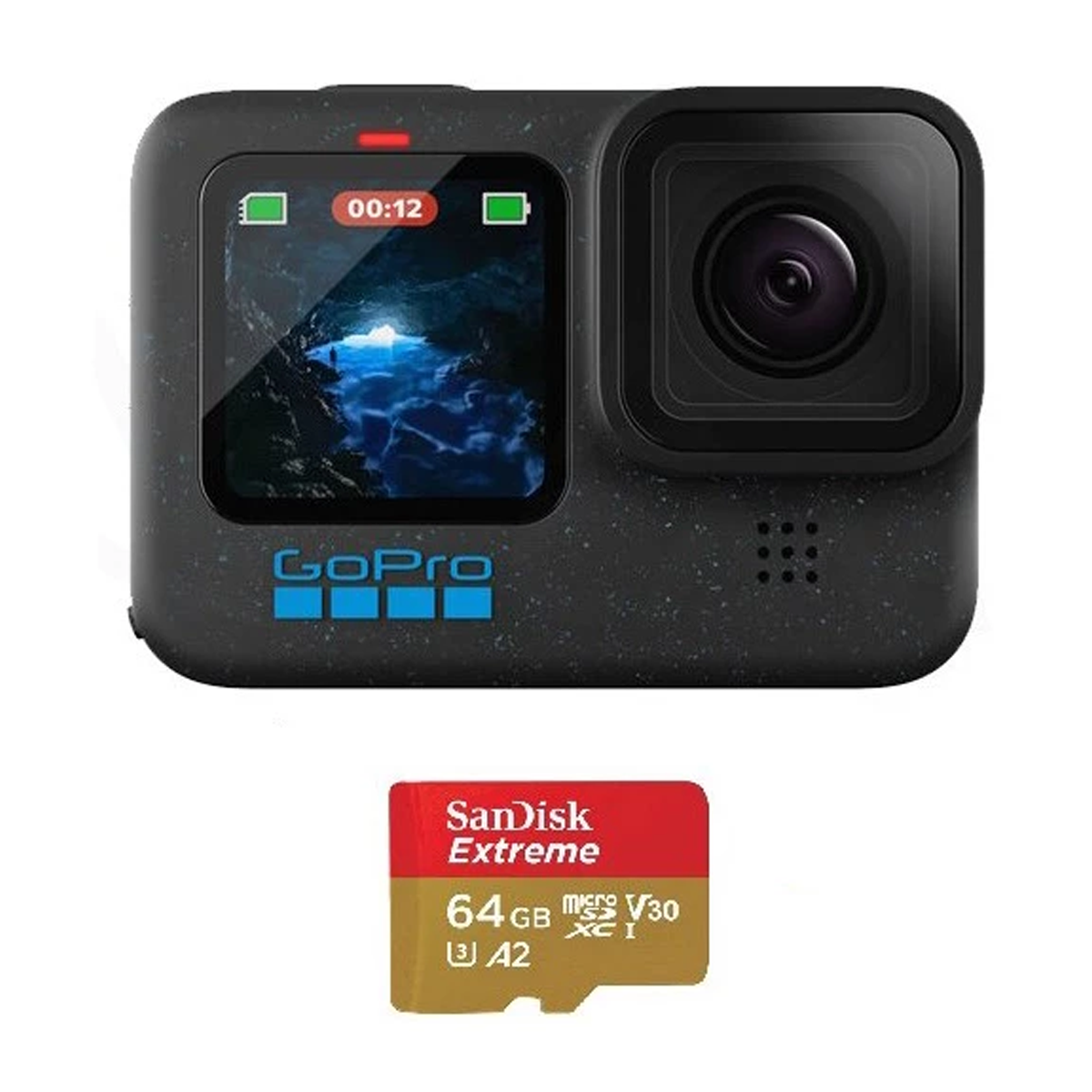 دوربین فیلم برداری گوپرو مدل Hero 12 به همراه کارت حافظه سن دیسک 64GB