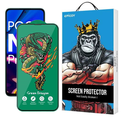 محافظ صفحه نمایش اپیکوی مدل Green Dragon ExplosionProof مناسب برای گوشی موبایل شیائومی Poco M6 Pro 5G/ Redmi 12 4G/5G / Redmi Note 12R 5G