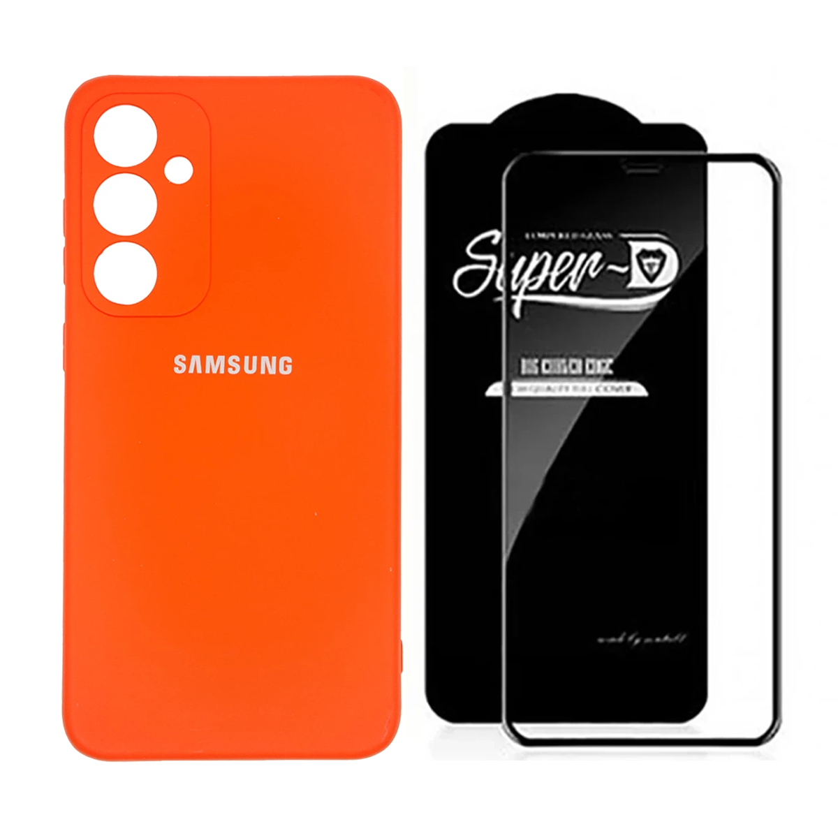 کاور گوشی سامسونگ Galaxy S23 FE مدل سیلیکونی به همراه گلس مدل Super D