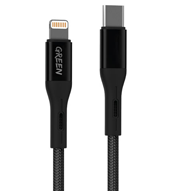 کابل کنفی تبدیل USB-C به لایتنینگ گرین مدل Braided طول 1.2 متر
