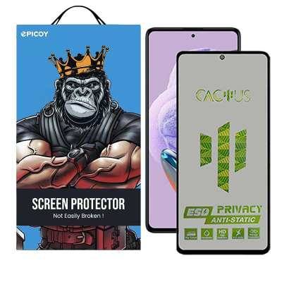 محافظ صفحه نمایش حریم شخصی اِپیکوی مدل Cactus-ESD-Privacy مناسب برای گوشی موبایل شیائومی Redmi Note 12 Pro Plus - Note 12 Turbo - Note 12 Pro - Note 12 5G - Note 12 4G -Note 12 (china)