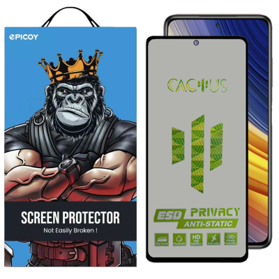 محافظ صفحه نمایش حریم شخصی اِپیکوی مدل Cactus-ESD-Privacy مناسب برای گوشی موبایل شیائومی Poco X3 - X3 NFC - X3 Pro