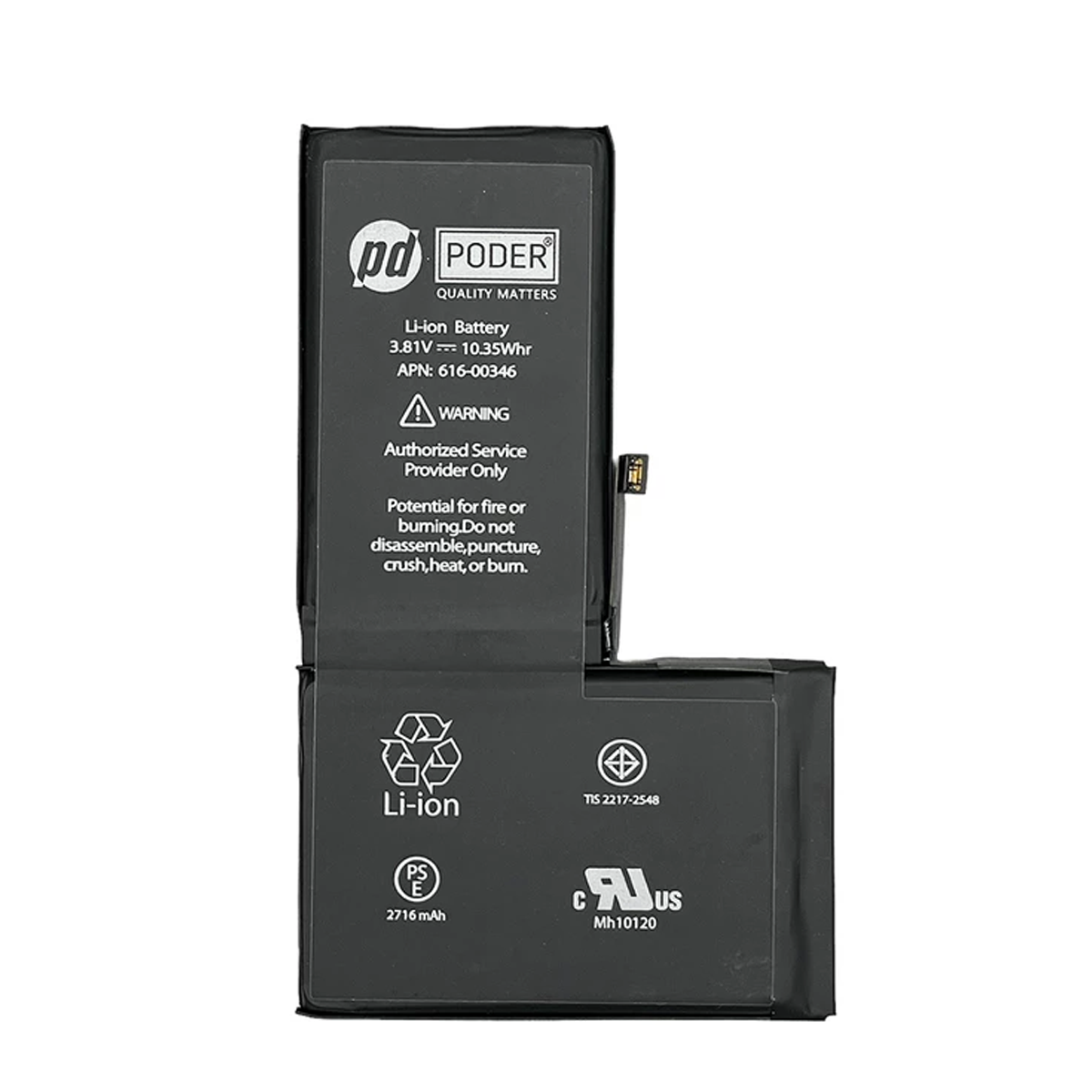 باتری موبایل پودر مدل 02088 مناسب برای گوشی موبایل اپل iPhone X	-small-image