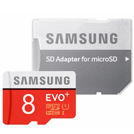 کارت حافظه microSDHC سامسونگ مدل Evo Plus کلاس 10 - ظرفیت 8 گیگابایت به همراه آداپتور SD