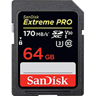  کارت حافظه SDXC سن دیسک مدل Extreme PRO  استاندارد UHS-I U3 سرعت 170MBps ظرفیت 64 گیگابایت