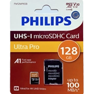  کارت حافظه microSDHC فیلیپس مدل Ultra Pro کلاس 10 استاندارد UHS-I U1 سرعت 100MBps ظرفیت 32 گیگابایت به همراه آداپتور