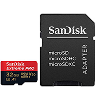 کارت حافظه microSDHC سن دیسک مدل Extreme Pro V30 کلاس 10 استاندارد UHS-I U3 سرعت 100MBps  ظرفیت 32 گیگابایت به همراه آداپتور