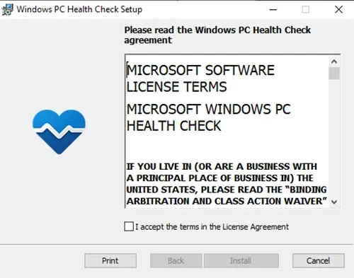 مراحل نصب Windows PC Health Check 