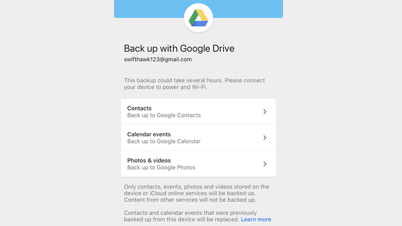 انتقال فایل با Google Drive