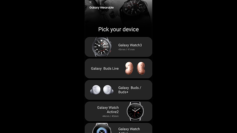 Galaxy Wearable App برای سامسونگ