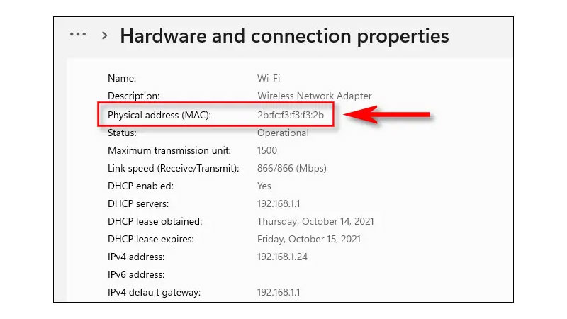 پیدا کردن Mac Address در ویندوز با استفاده از تنظیمات