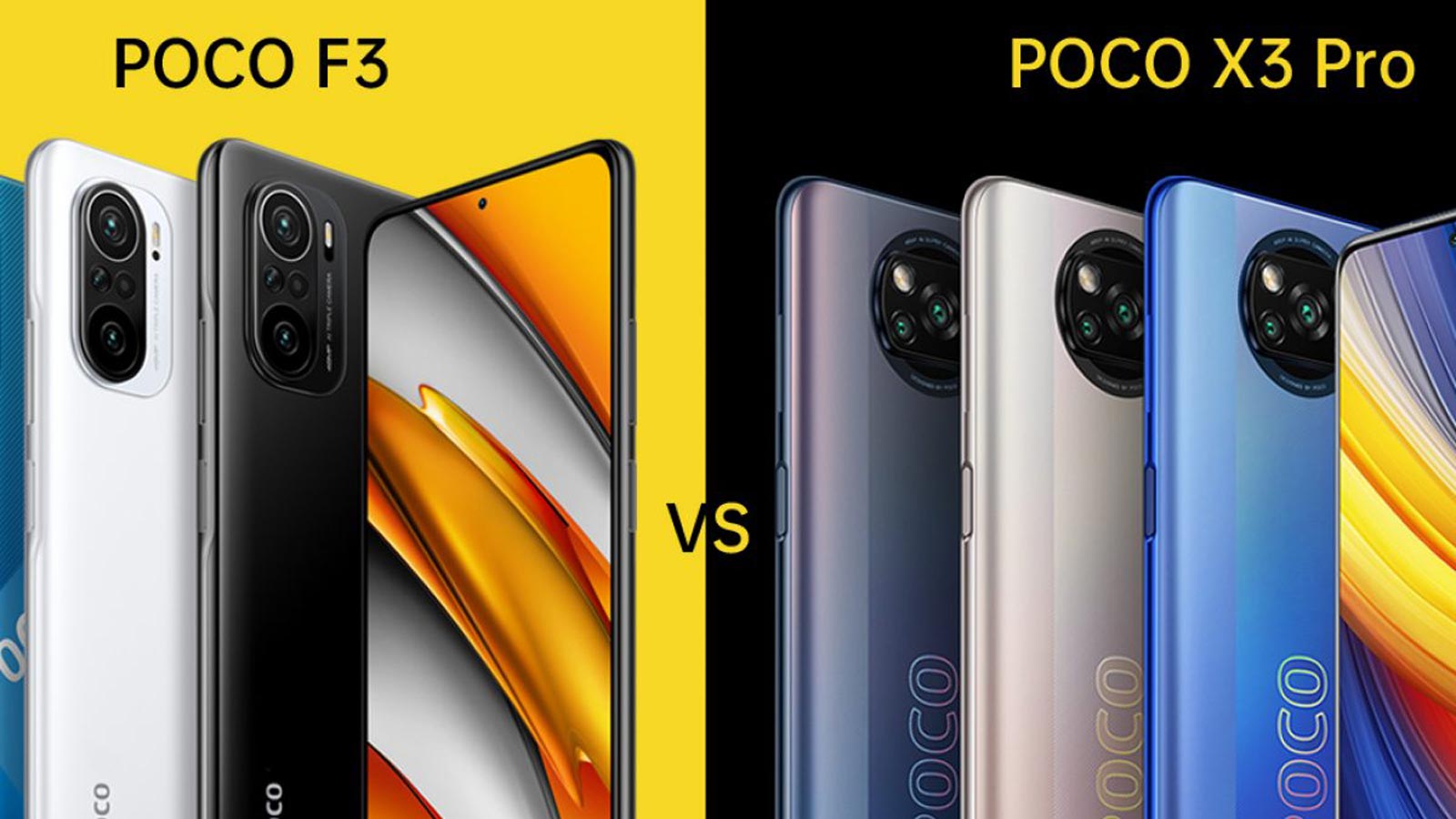 مقایسه گوشی Poco F3 با پوکو X3 پرو