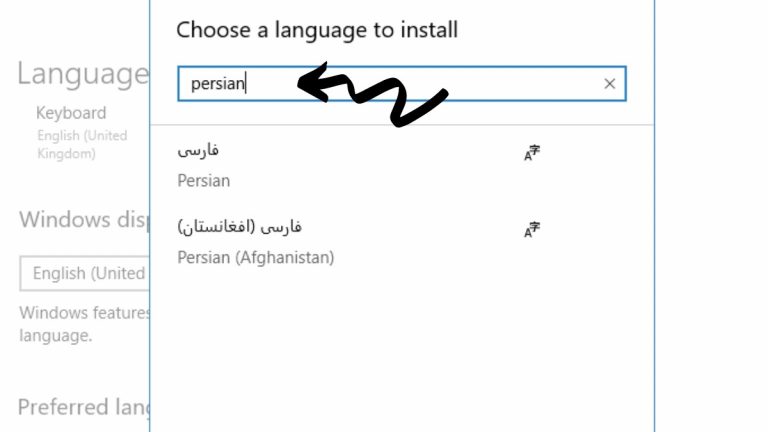 چگونه زبان لپ تاپ را فارسی کنیم